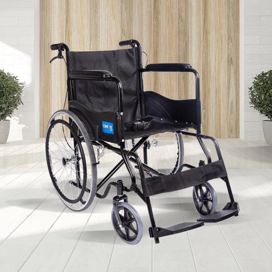 KY809BJ EKOSE KUMAŞ TEKERLEKLİ SANDALYE (REFAKATÇI FRENLİ)